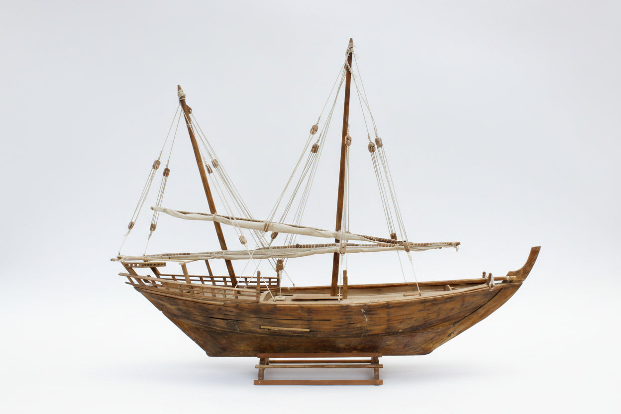 Large Antique Dhow Model Boat