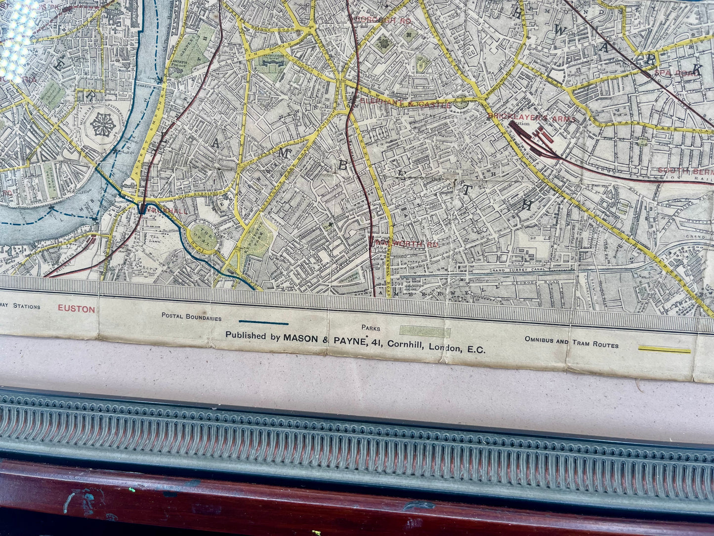 1881 Lett’s Pocket Map of London