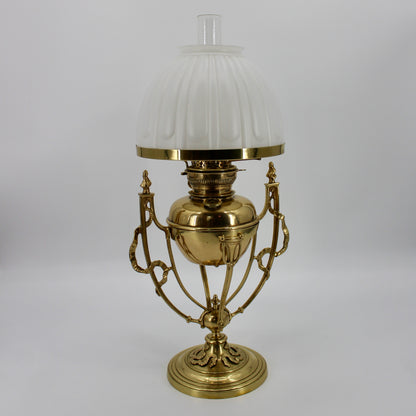Rare 1860's Ornate Brass Morris Patent Lamp by Hinks & Son
