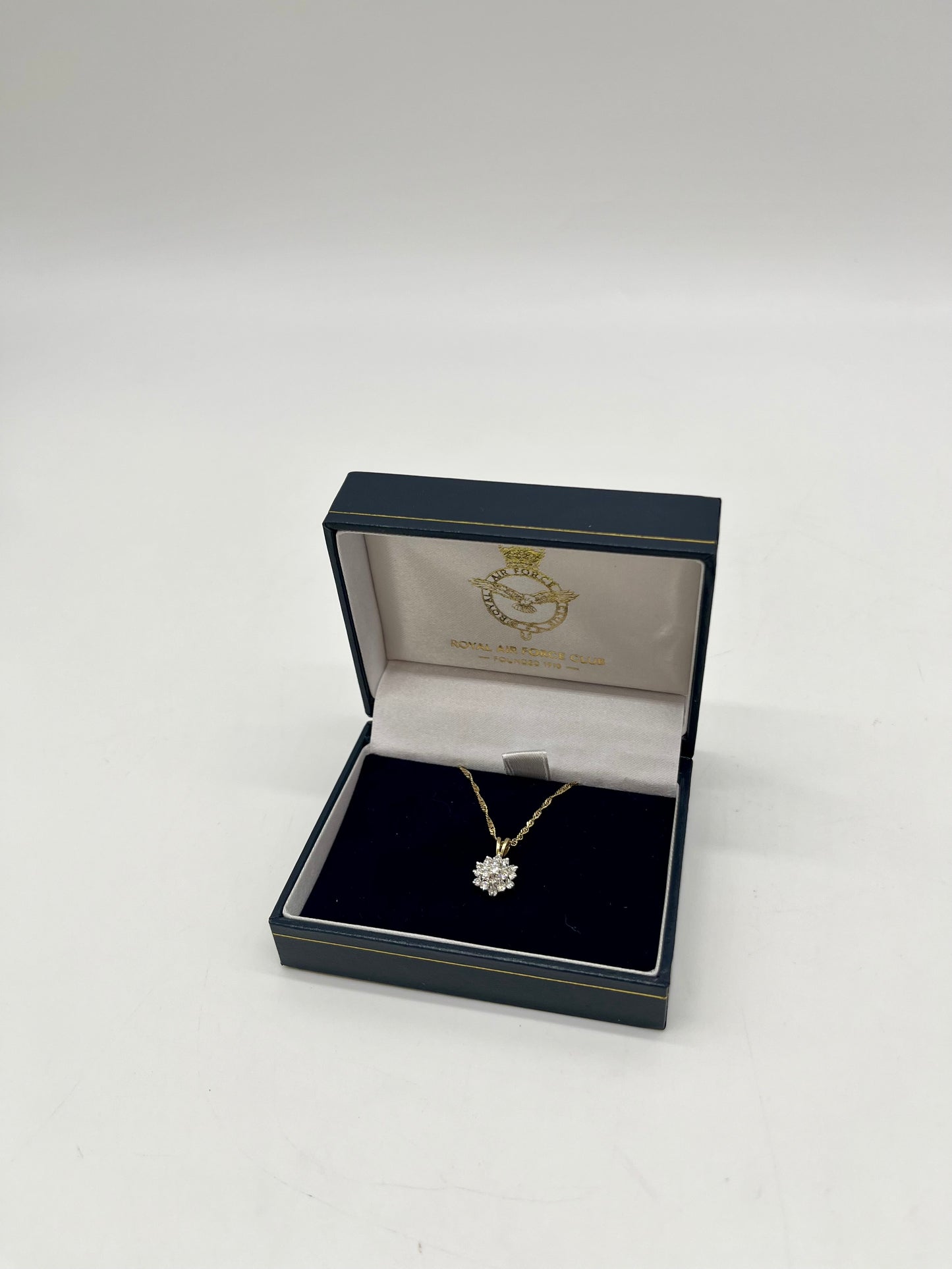 French Diamond Cluster Necklace, 1 CTW 14K Gold