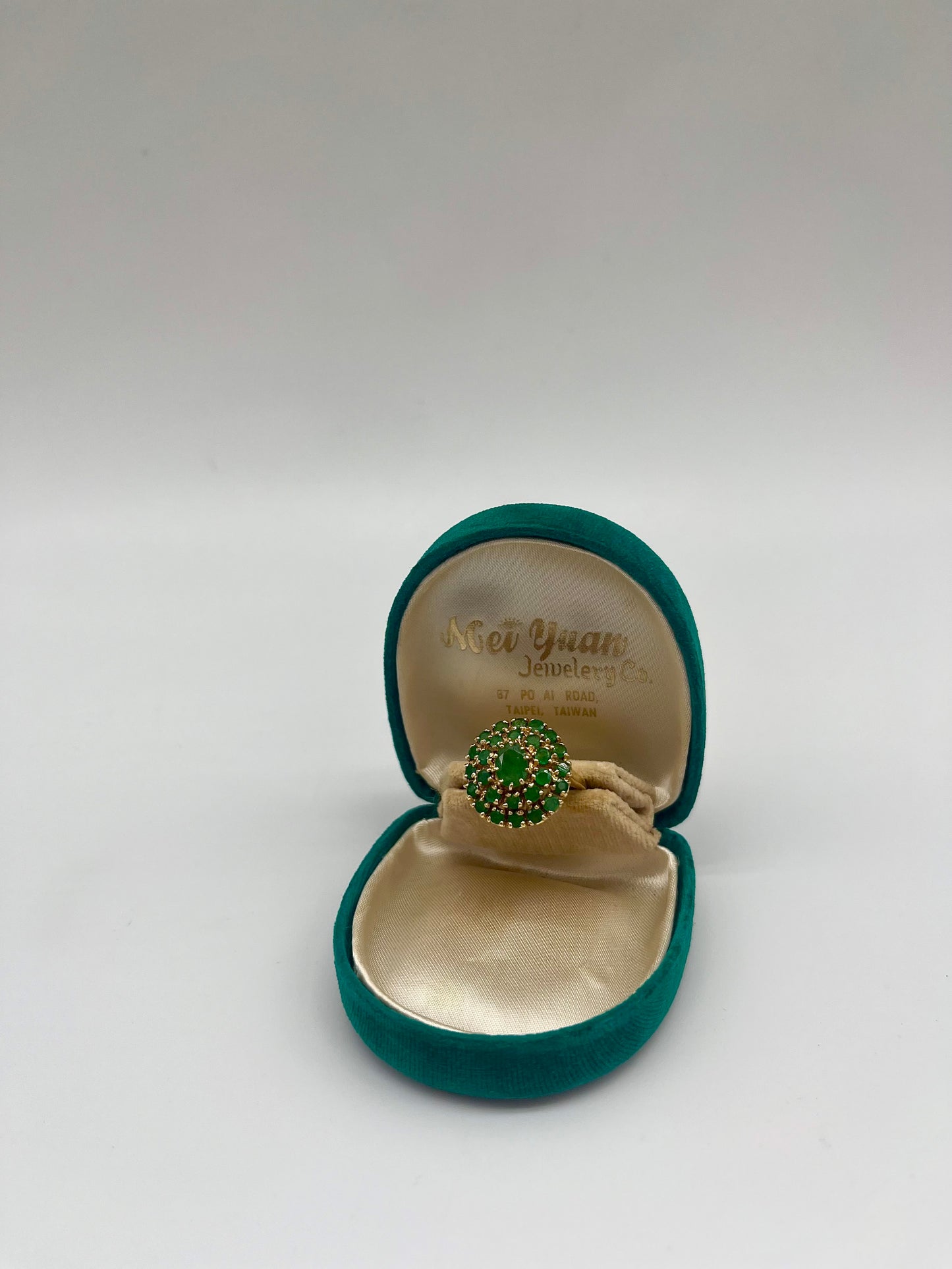 Edwardian Emerald Cluster Ring, 1.83 CTW 14K Gold