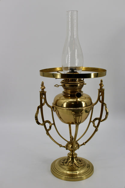 Rare 1860's Ornate Brass Morris Patent Lamp by Hinks & Son