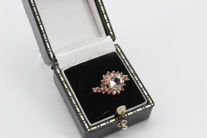 Morganite & Pink Sapphire Ring, 2.23 Carats 14K Gold