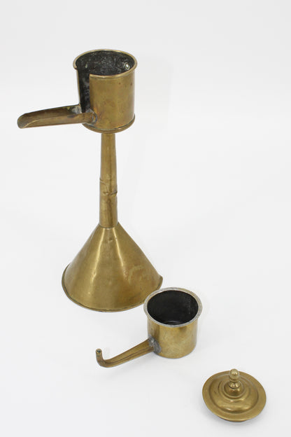 18th Century Flemish Brass Spout Lamp