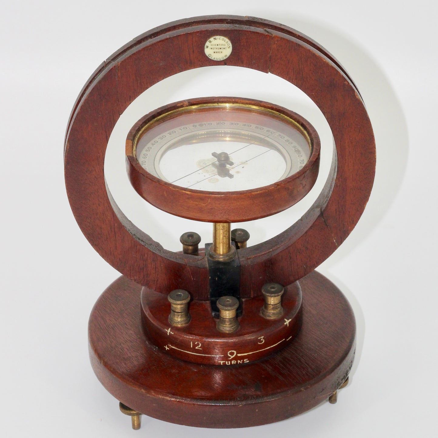 Tangent Galvanometer by W.B. Nicolson (Cloched)
