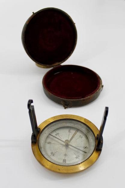 Chagrin-Cased French Surveyors Compass