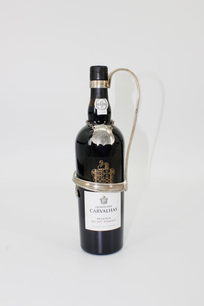 1864 Curved Silver Cradle Decanter by Elkington & Co.