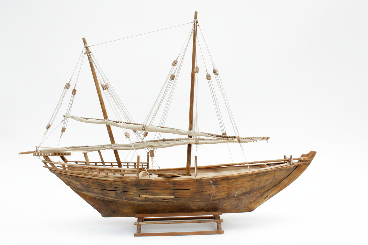 Large Antique Dhow Model Boat
