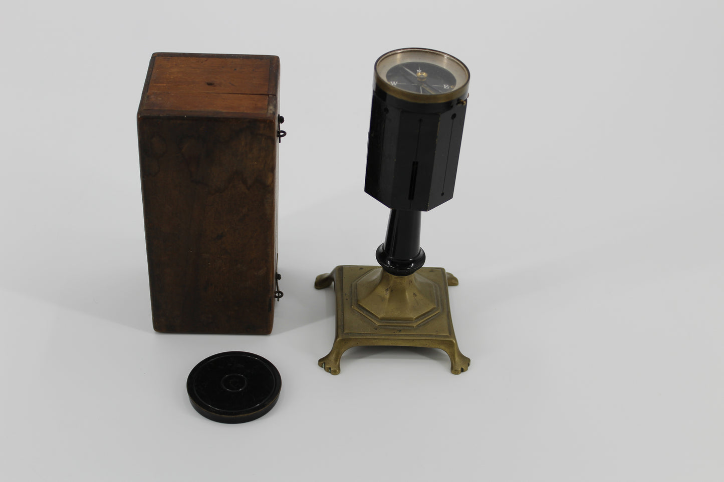 Antique Equerre Surveyors Cross Staff- Boxed Set