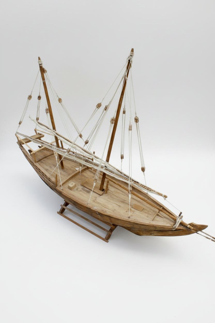 Large Antique Dhow Model Boat