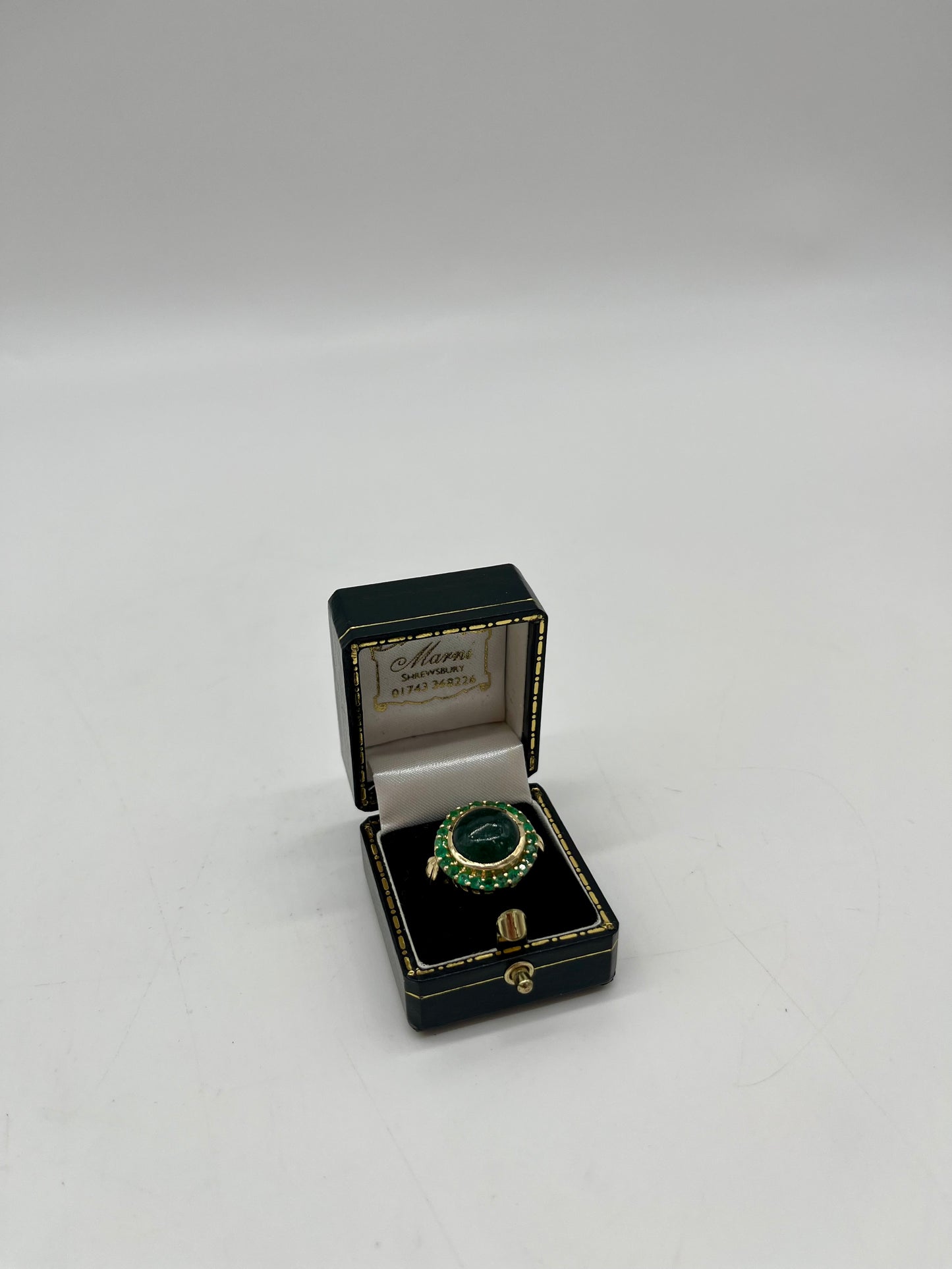 Emerald & Green Lapis Lazuli Ring, 3.81 CTW 14K Gold