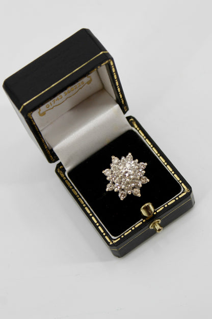 Antique Diamond Cluster Ring, 2.82 CTW 14K Gold