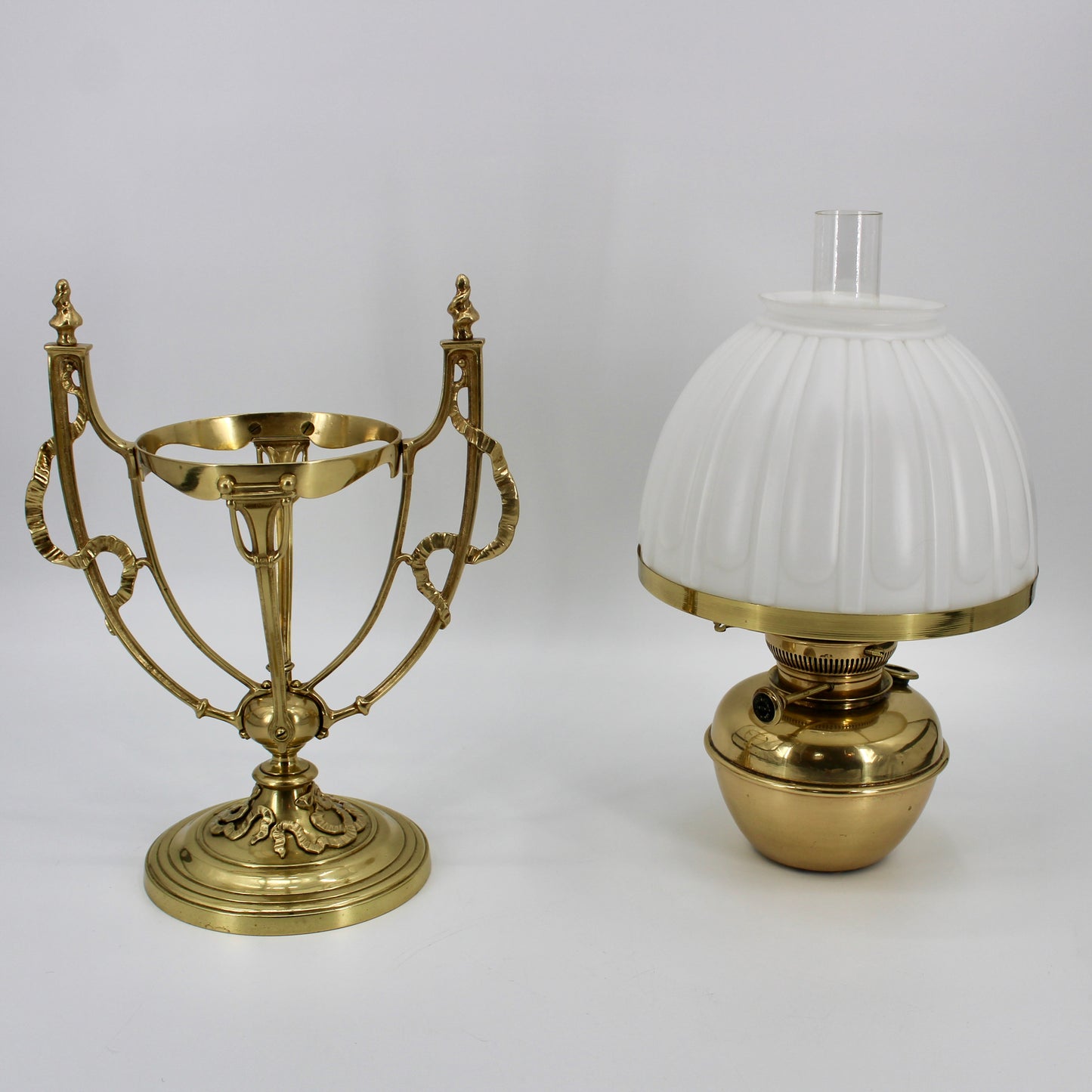 Rare 1860's Ornate Brass Morris Patent Lamp by Hinks & Son