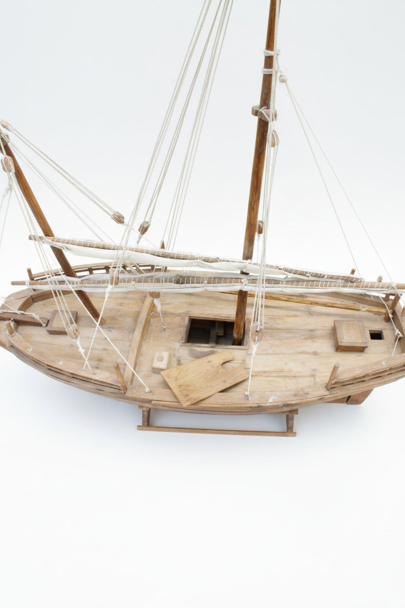 Large Antique Dhow Model Boat