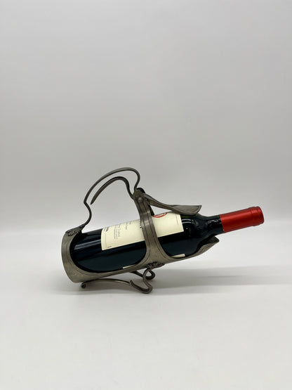 Porte-bouteilles de vin en étain français orné par Etain Royal