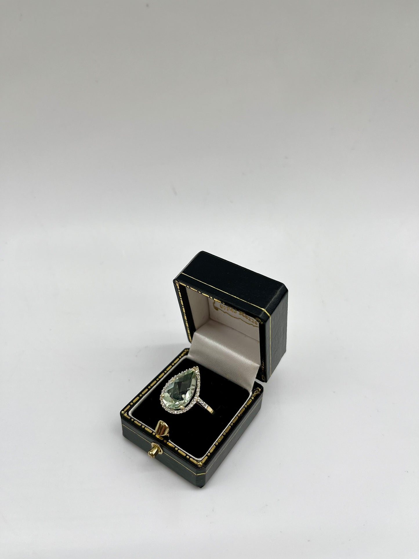 Prasiolite & Diamond Halo Cocktail Ring, 5.7 CTW 10K Gold