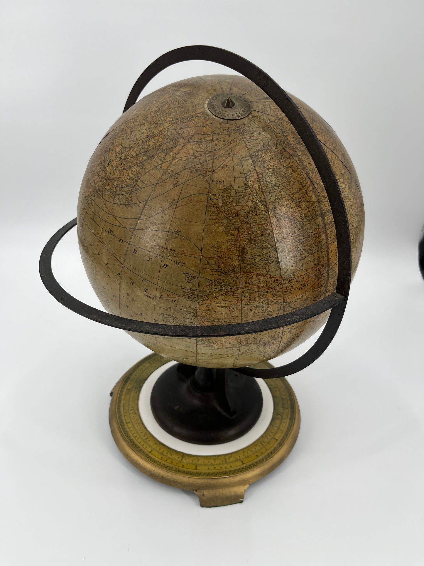 1891-1903 Telluric Table Globe by Rand McNally