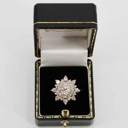 Antique Diamond Cluster Ring, 2.82 CTW 14K Gold