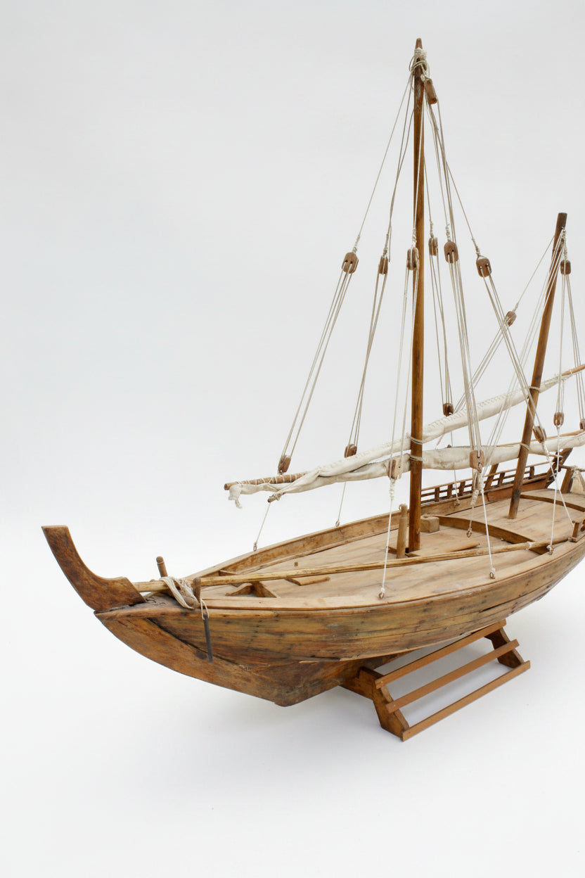 Large Antique Dhow Model Boat