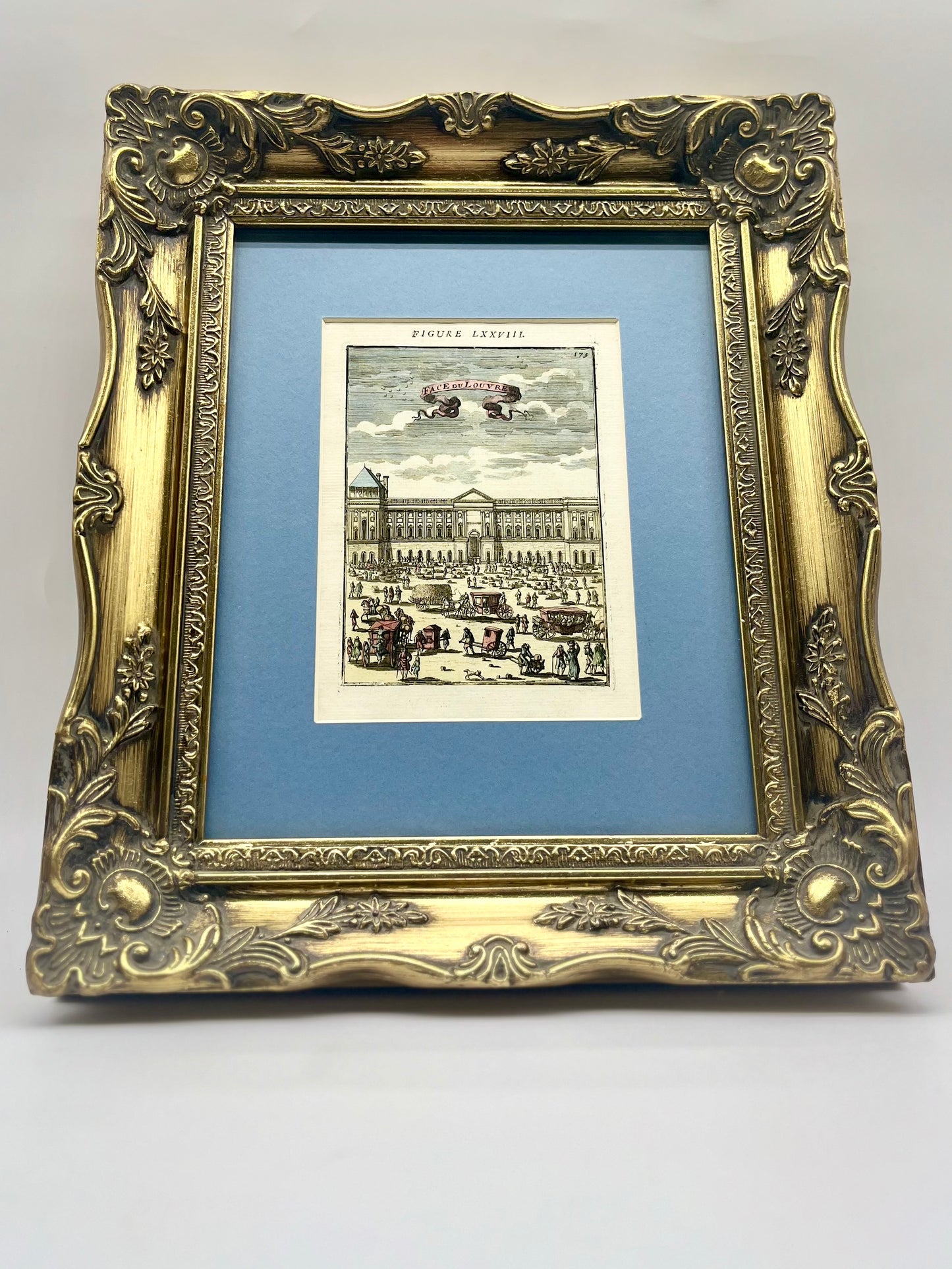 1683 Louvre by Alain Manesson Mallet, Hand-Coloured Copperplate Engraving (Framed)