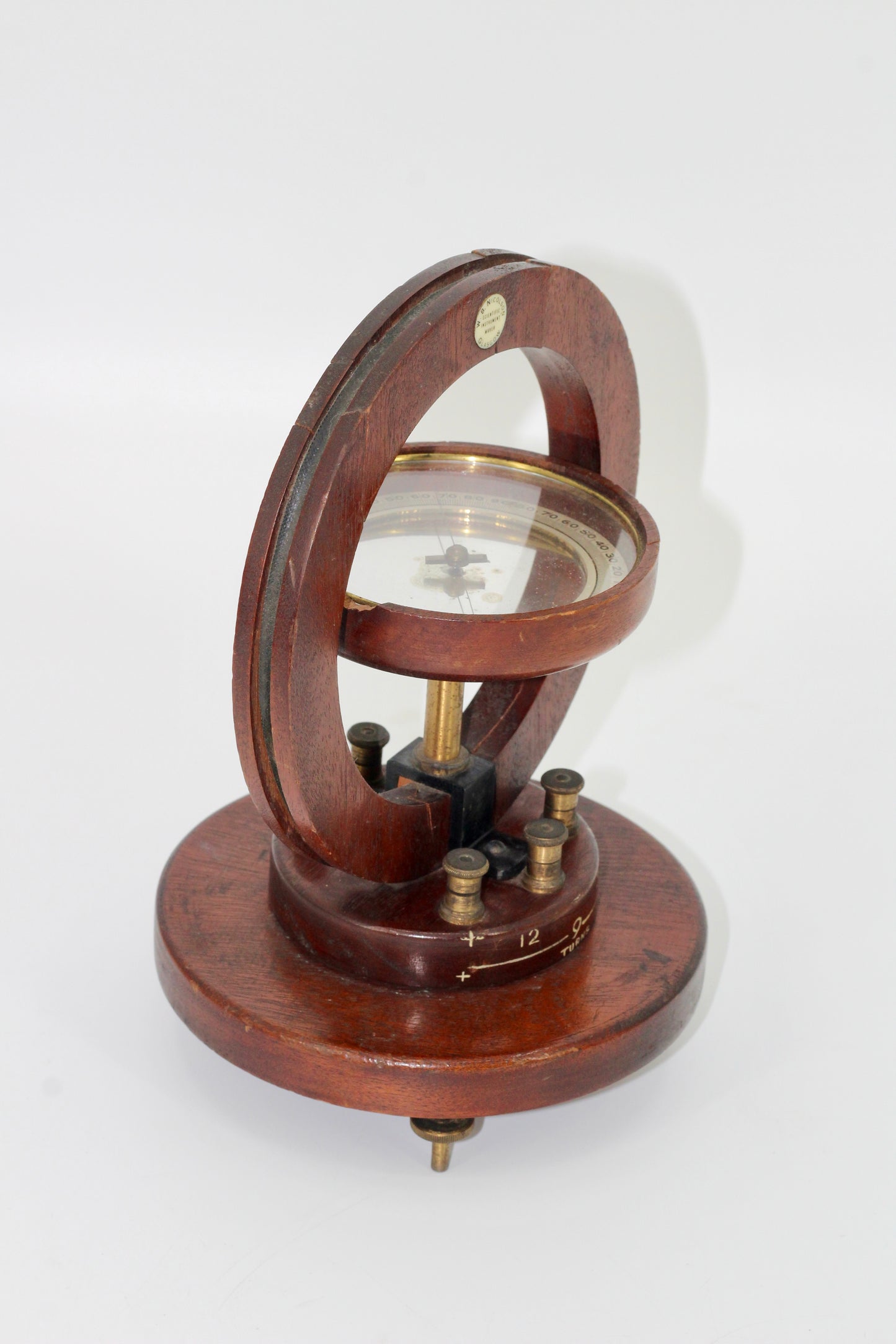 Tangent Galvanometer by W.B. Nicolson (Cloched)