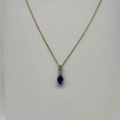 Sapphire & Diamond Set Two-Tone Gold, 2.35 CTW 14K