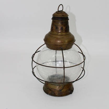 1940 All-Brass 'PERKO' Onion Lantern w/ Guard