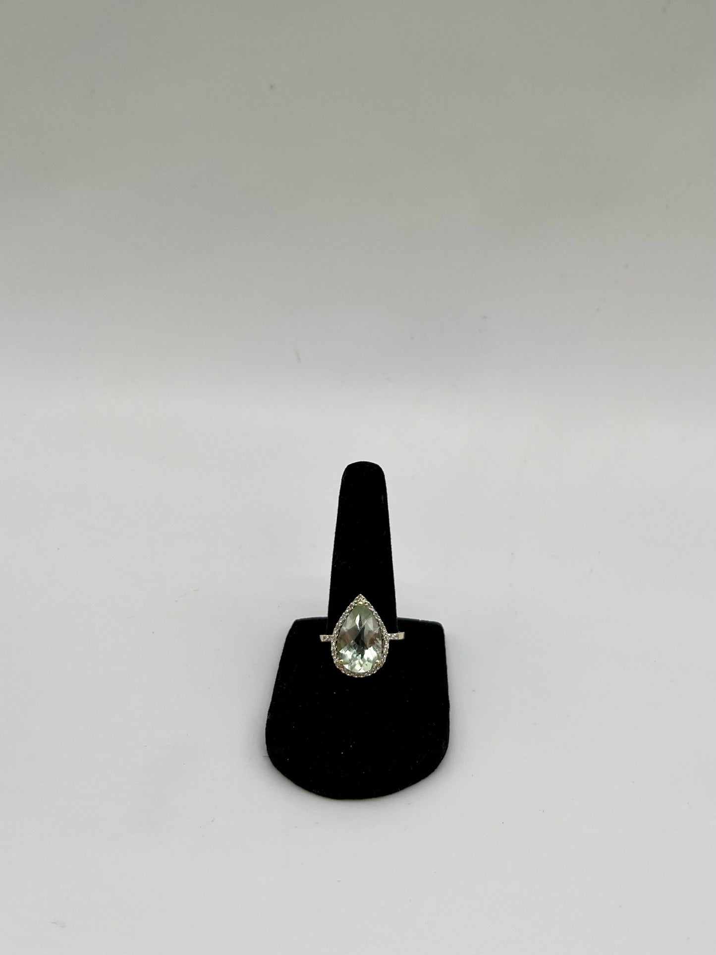 Prasiolite & Diamond Halo Cocktail Ring, 5.7 CTW 10K Gold