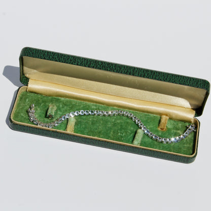 Aquamarine Tennis Bracelet, 7.8 Carats 925 Sterling Silver