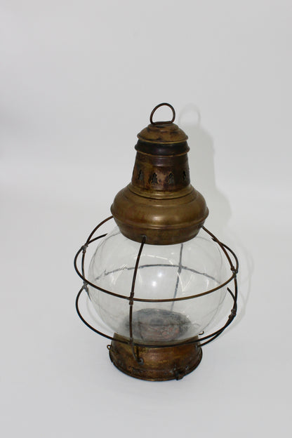 1940 All-Brass 'PERKO' Onion Lantern w/ Guard