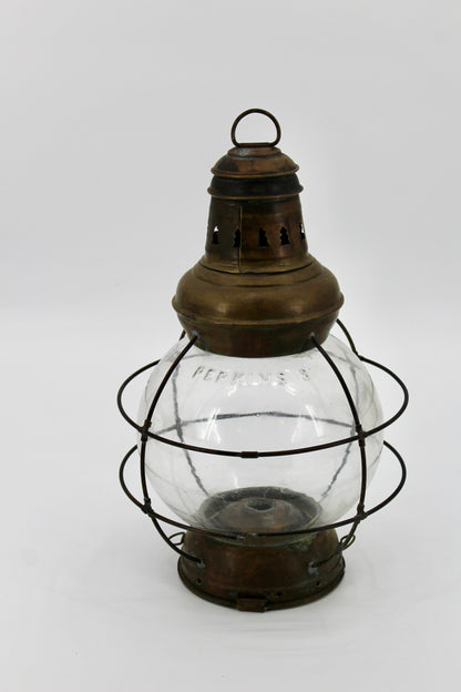 1940 All-Brass 'PERKO' Onion Lantern w/ Guard