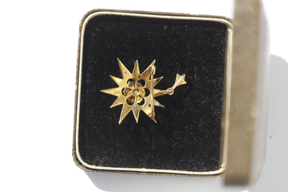 Antique Seed Pearl Pendant & Brooch, 9K Gold
