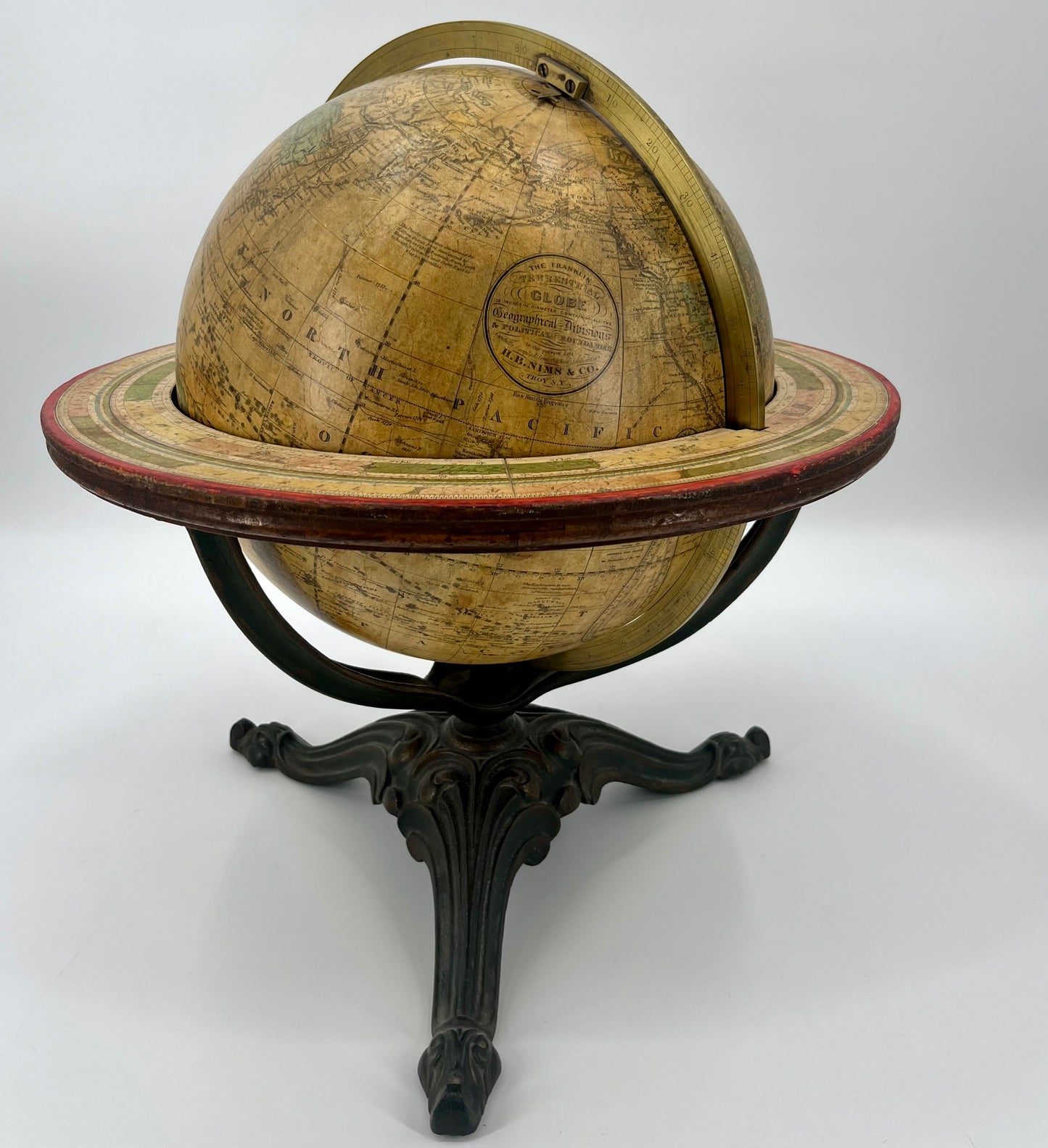 H.B. Nims & Co. Terrestrial Globe, c.1880-1885