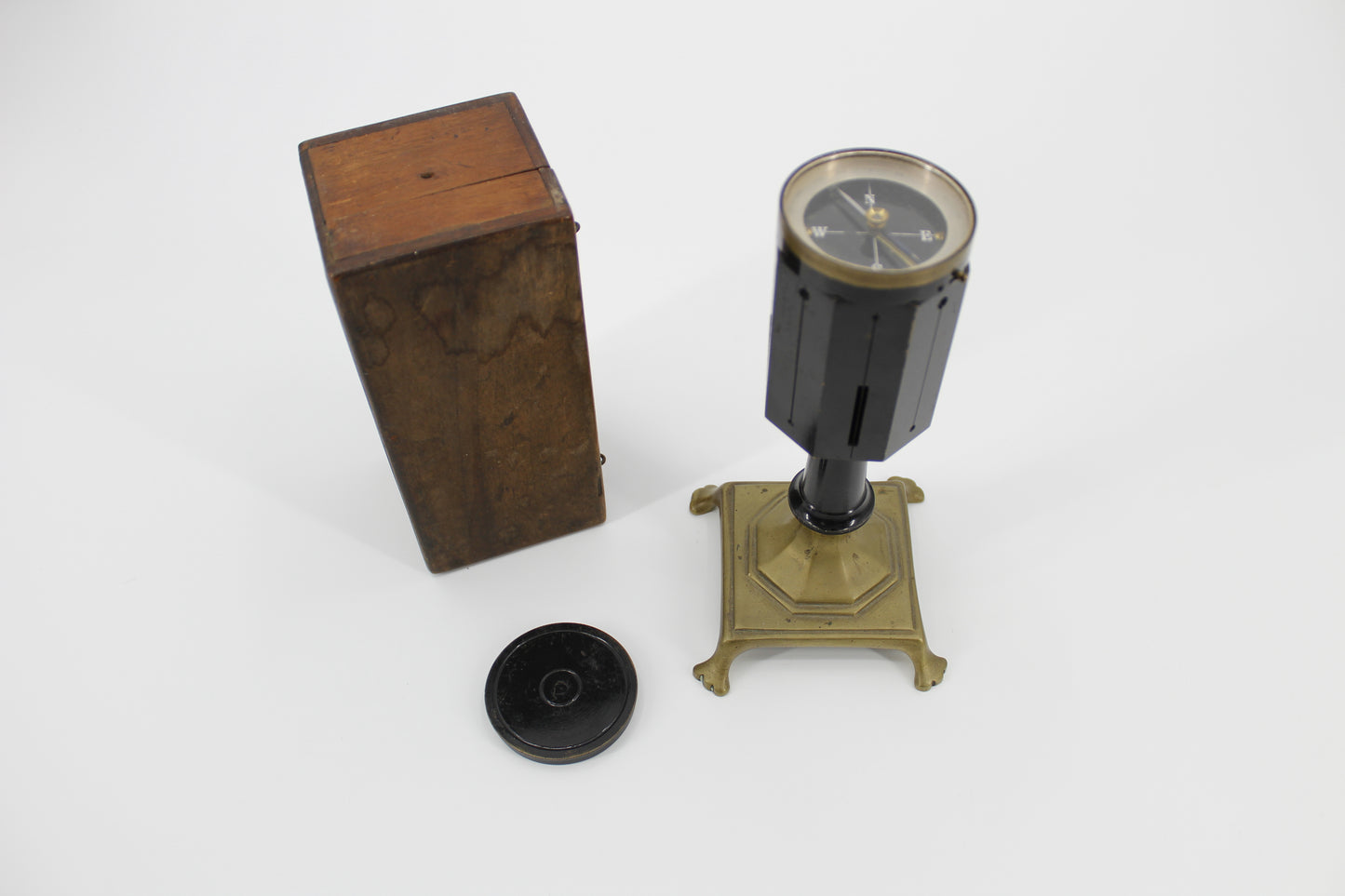 Antique Equerre Surveyors Cross Staff- Boxed Set