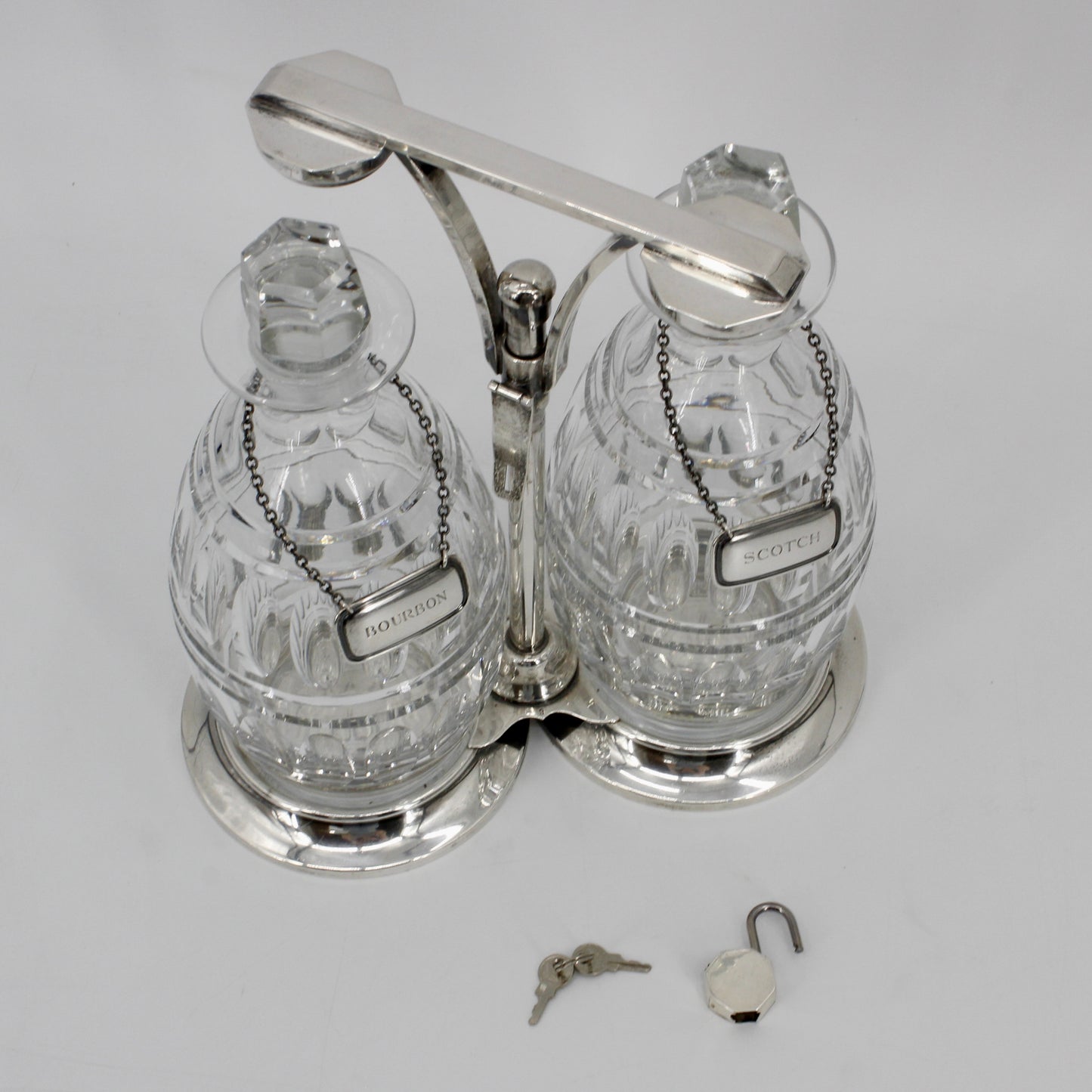 Tiffany & Co. Tantalus Set with Lock & Key