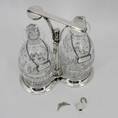 Tiffany & Co. Tantalus Set with Lock & Key