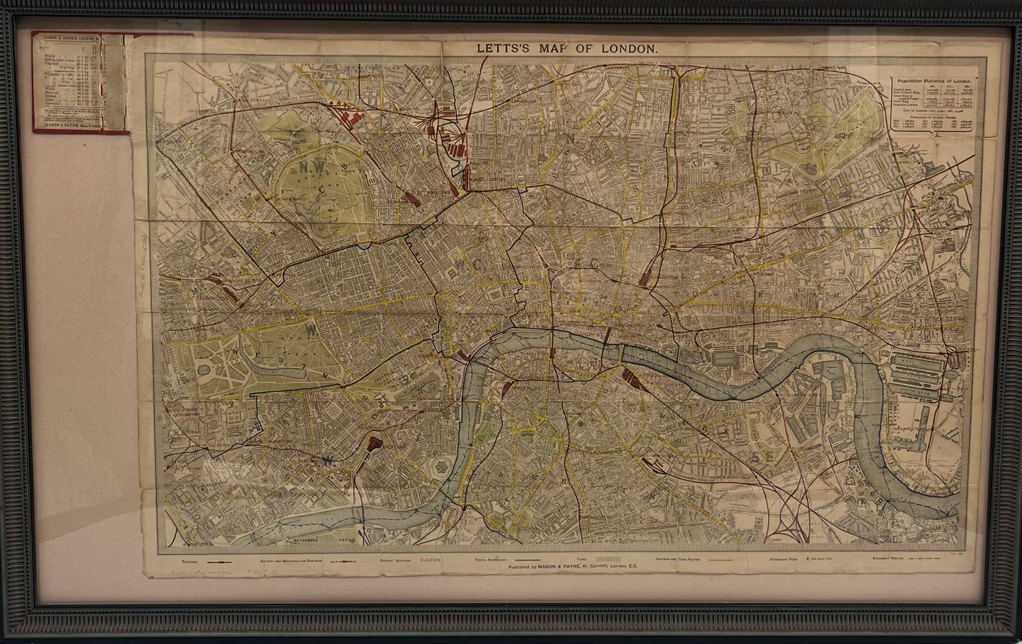 1881 Lett’s Pocket Map of London