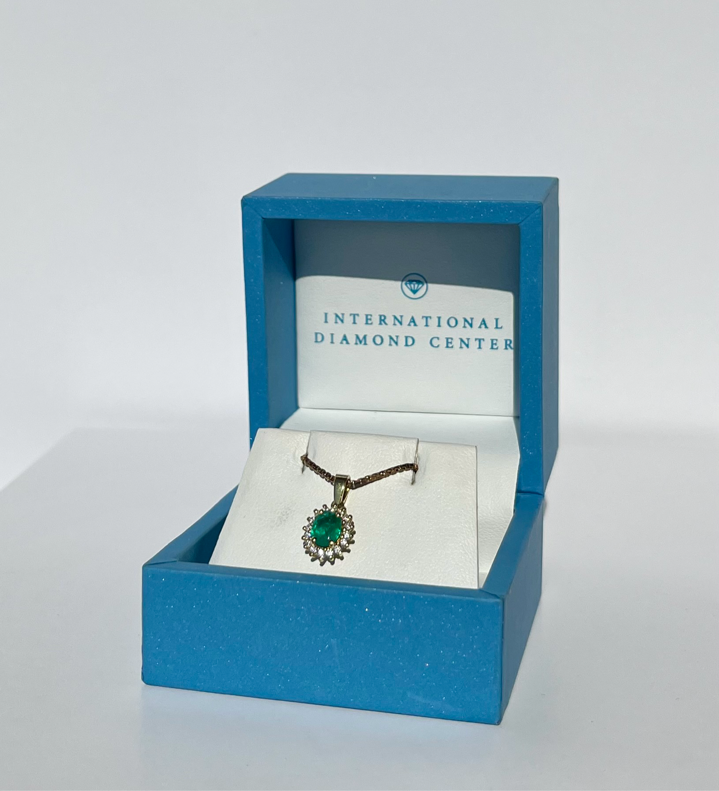 Emerald & Diamond Pendant, 0.83 CTW 18K Gold