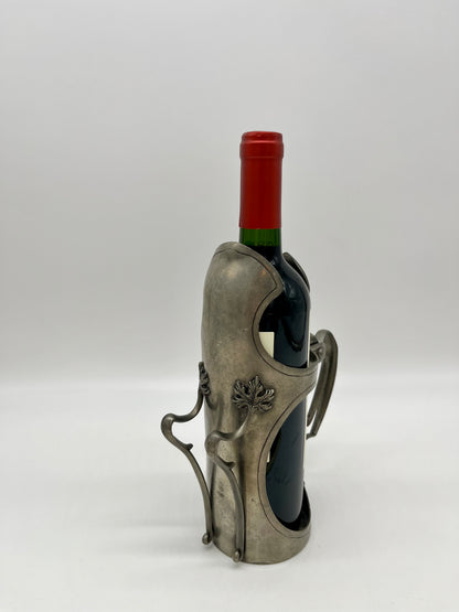 Porte-bouteilles de vin en étain français orné par Etain Royal