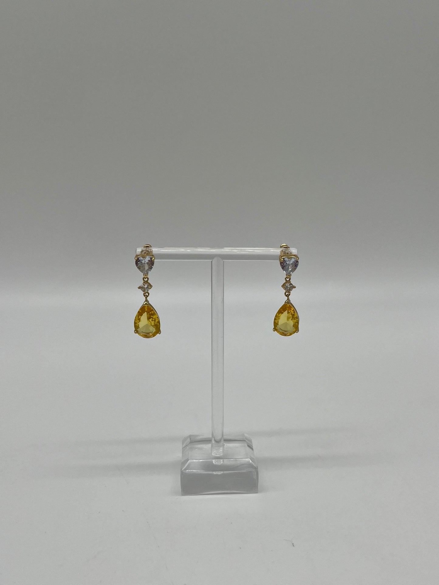 Citrine & Burmese Spinel Drop Earrings, 12 CTW 14K Vermeil