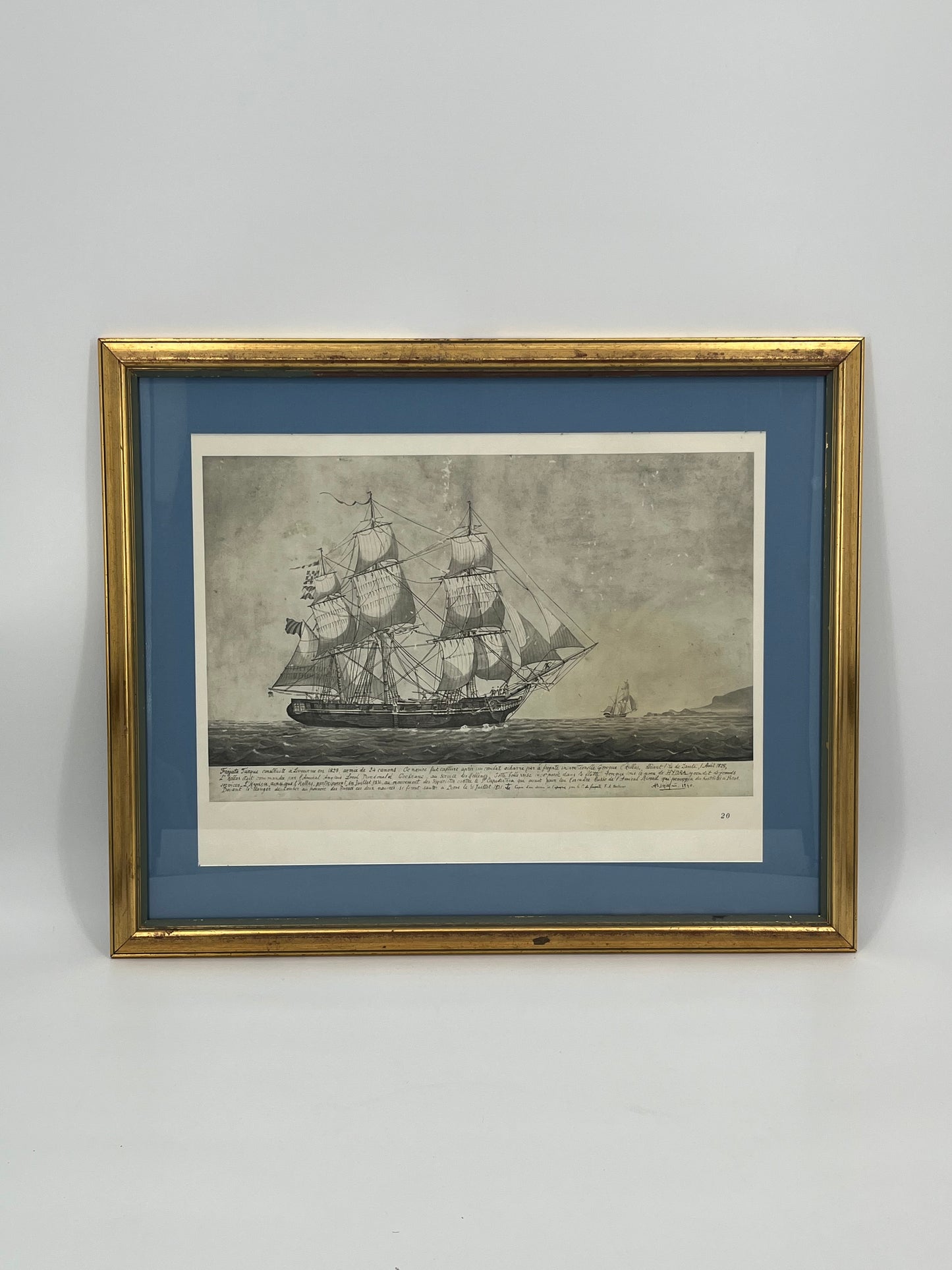 1800's Greek Ships Framed Trio