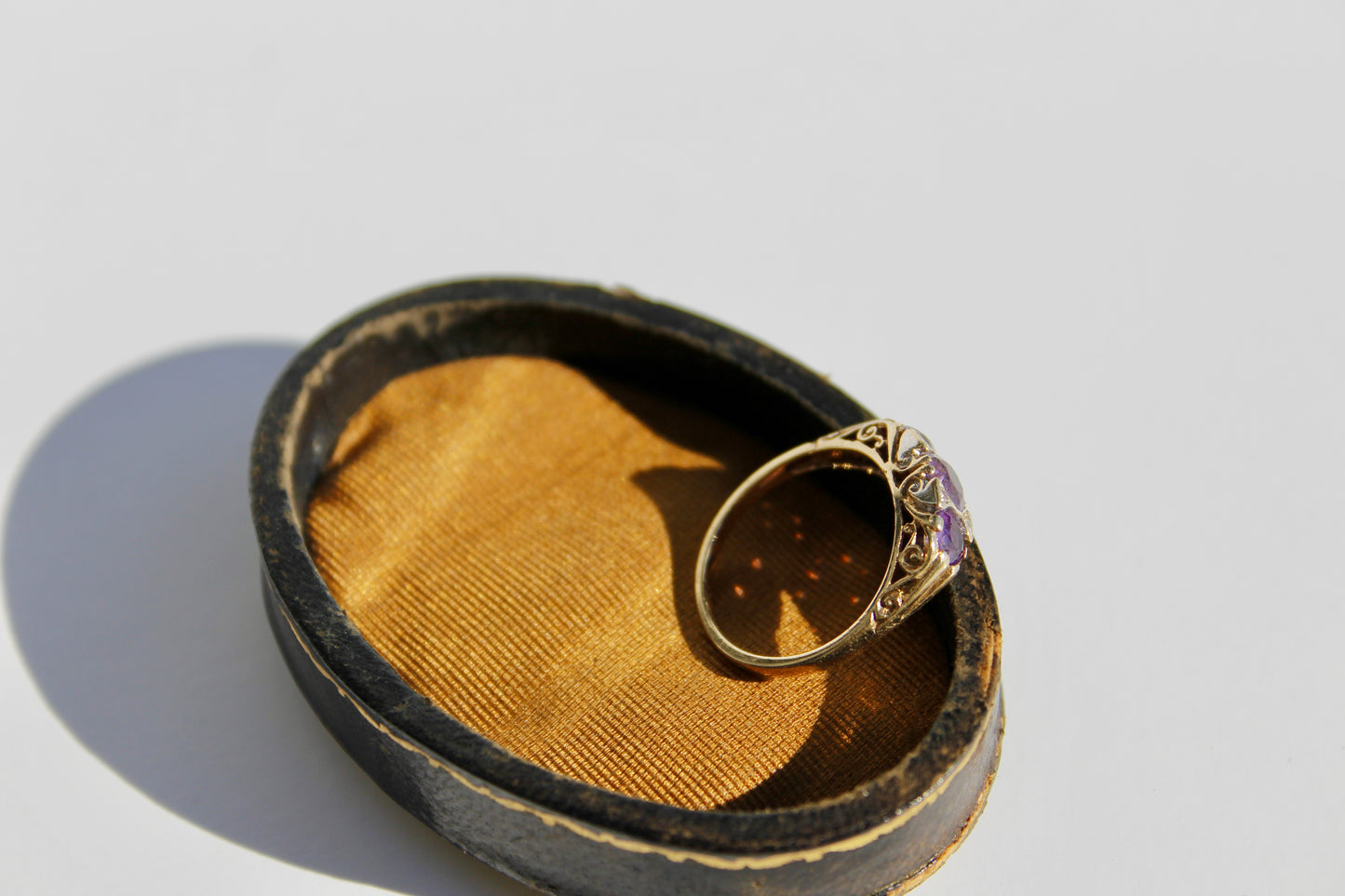 Amethyst & Diamond Ring, 1 Carat 14K Gold
