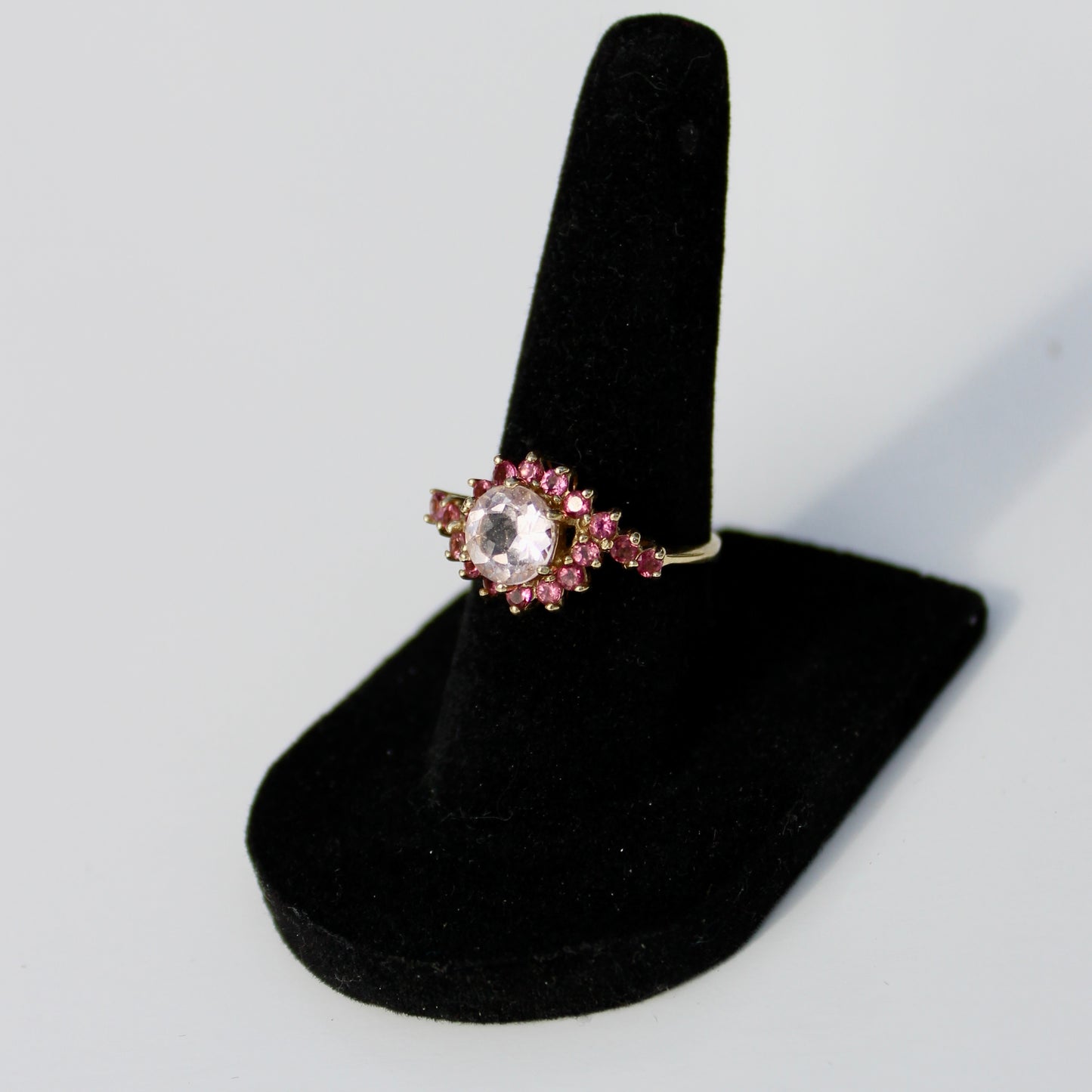 Morganite & Pink Sapphire Ring, 2.23 Carats 14K Gold