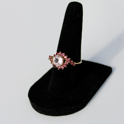 Morganite & Pink Sapphire Ring, 2.23 Carats 14K Gold