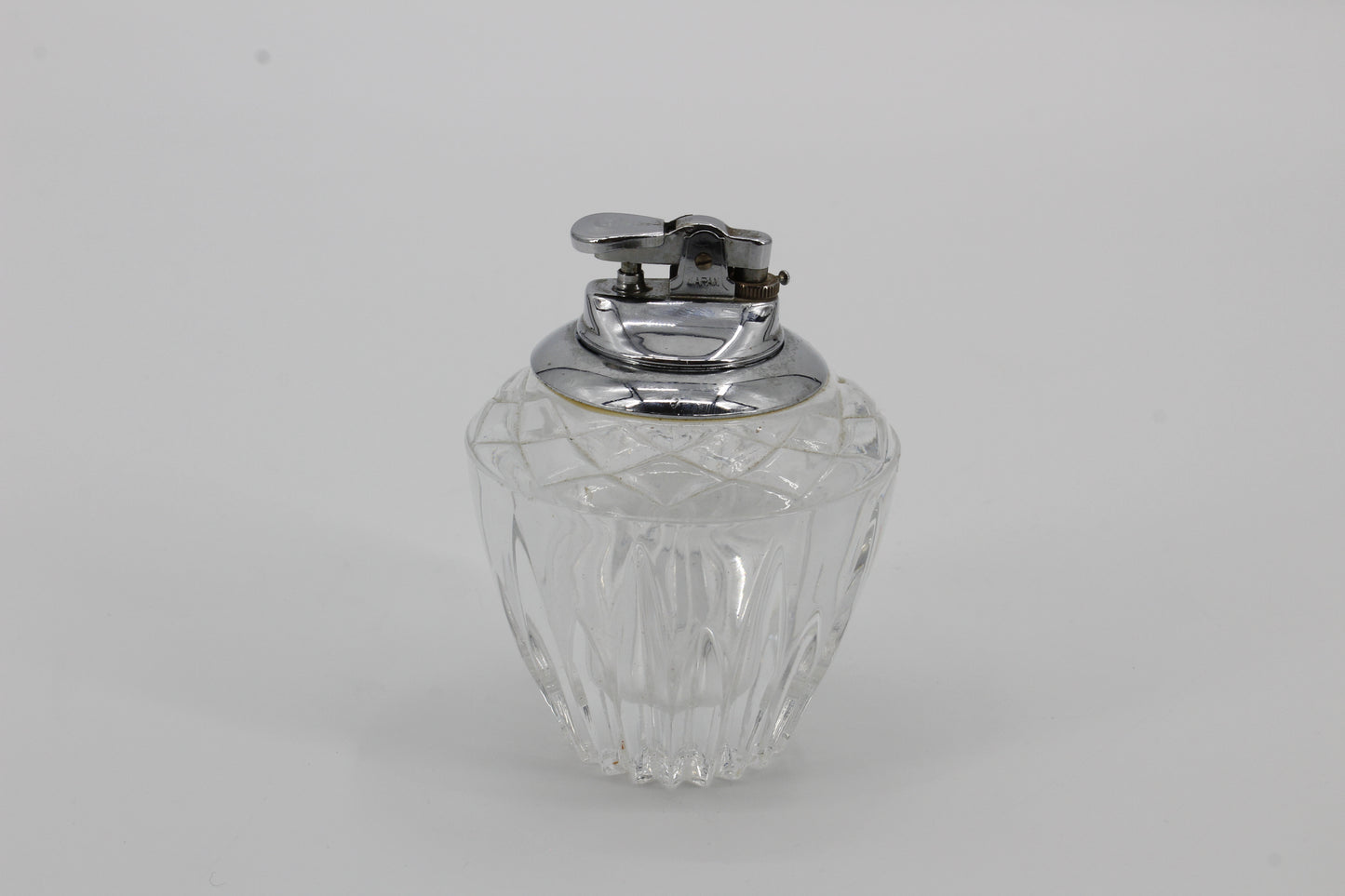 Antique Sterling Silver & Cut-Crystal Lighter