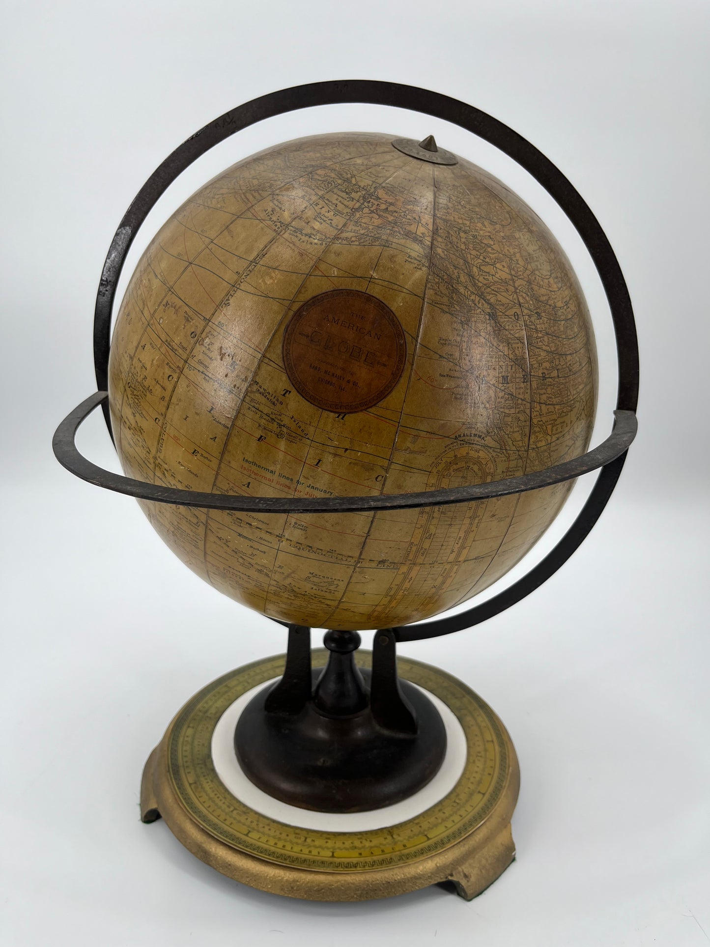 1891-1903 Telluric Table Globe by Rand McNally