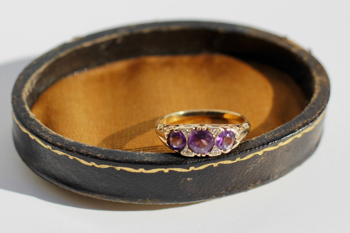 Amethyst & Diamond Ring, 1 Carat 14K Gold