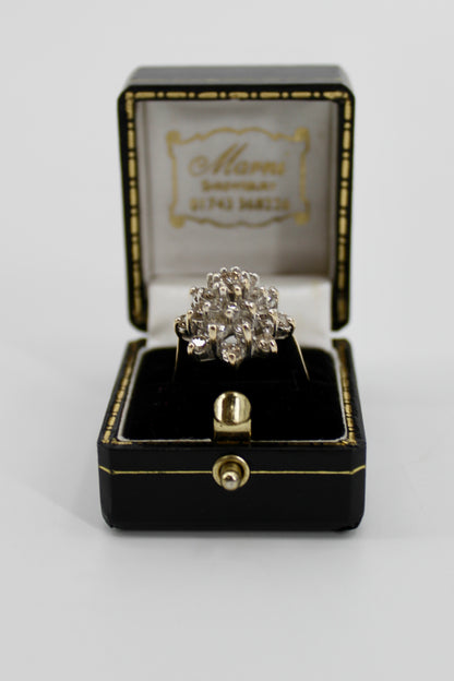 Antique Diamond Cluster Ring, 2.82 CTW 14K Gold