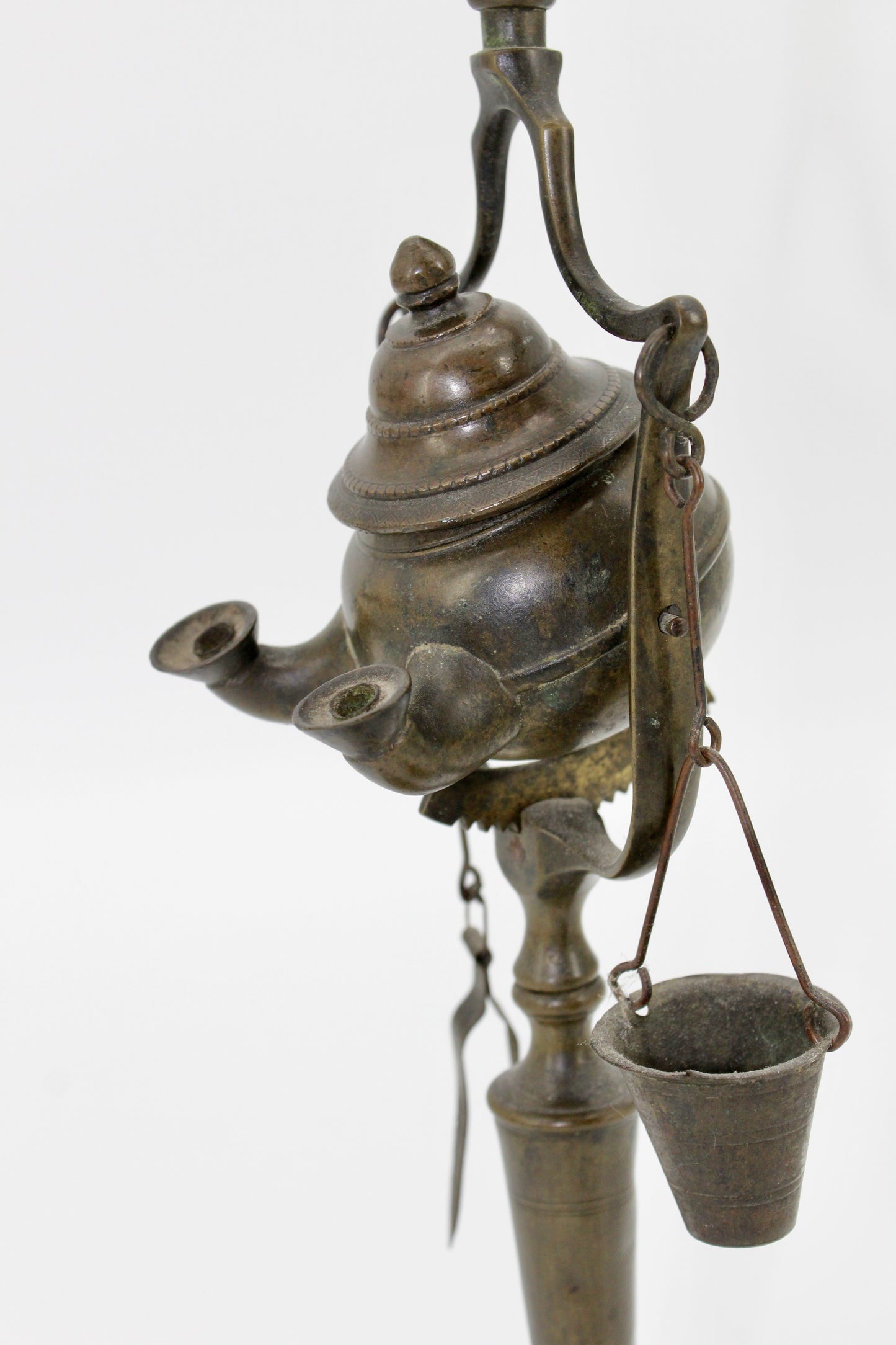 Late Byzantine Bronze Rotating Double-Spout Lucerna