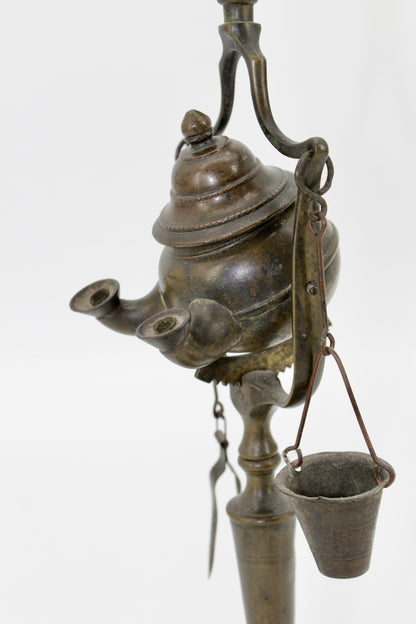 Late Byzantine Bronze Rotating Double-Spout Lucerna